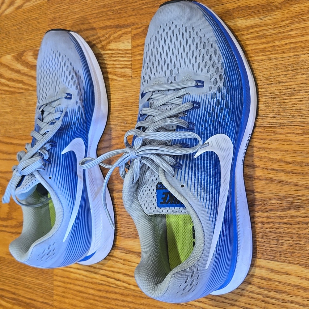 Nike Gray and Blue Athletic Sneakers - Picture 3 of 15